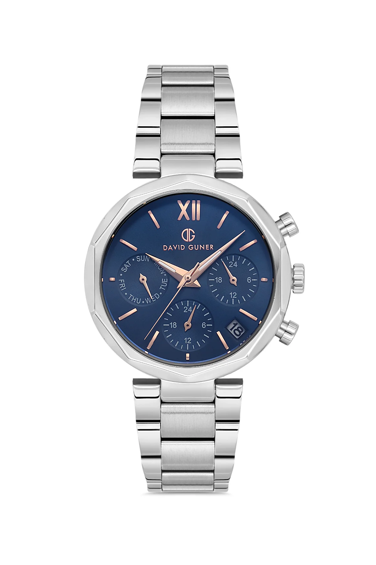 DAVID GUNER Kadın Kol Saati Mavi Kadran Gümüş Kasa DG-8694LA-A3