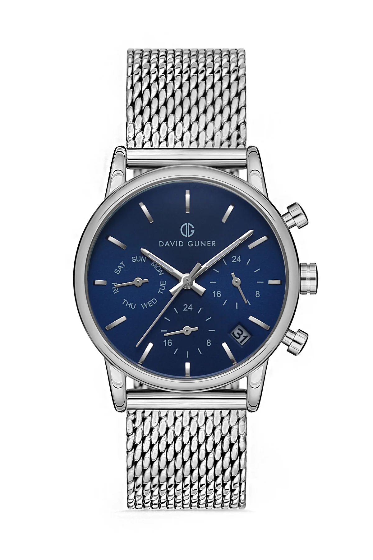 DAVID GUNER Kadın Kol Saati Mavi Kadran Gümüş Kasa DG-8322LC-A3