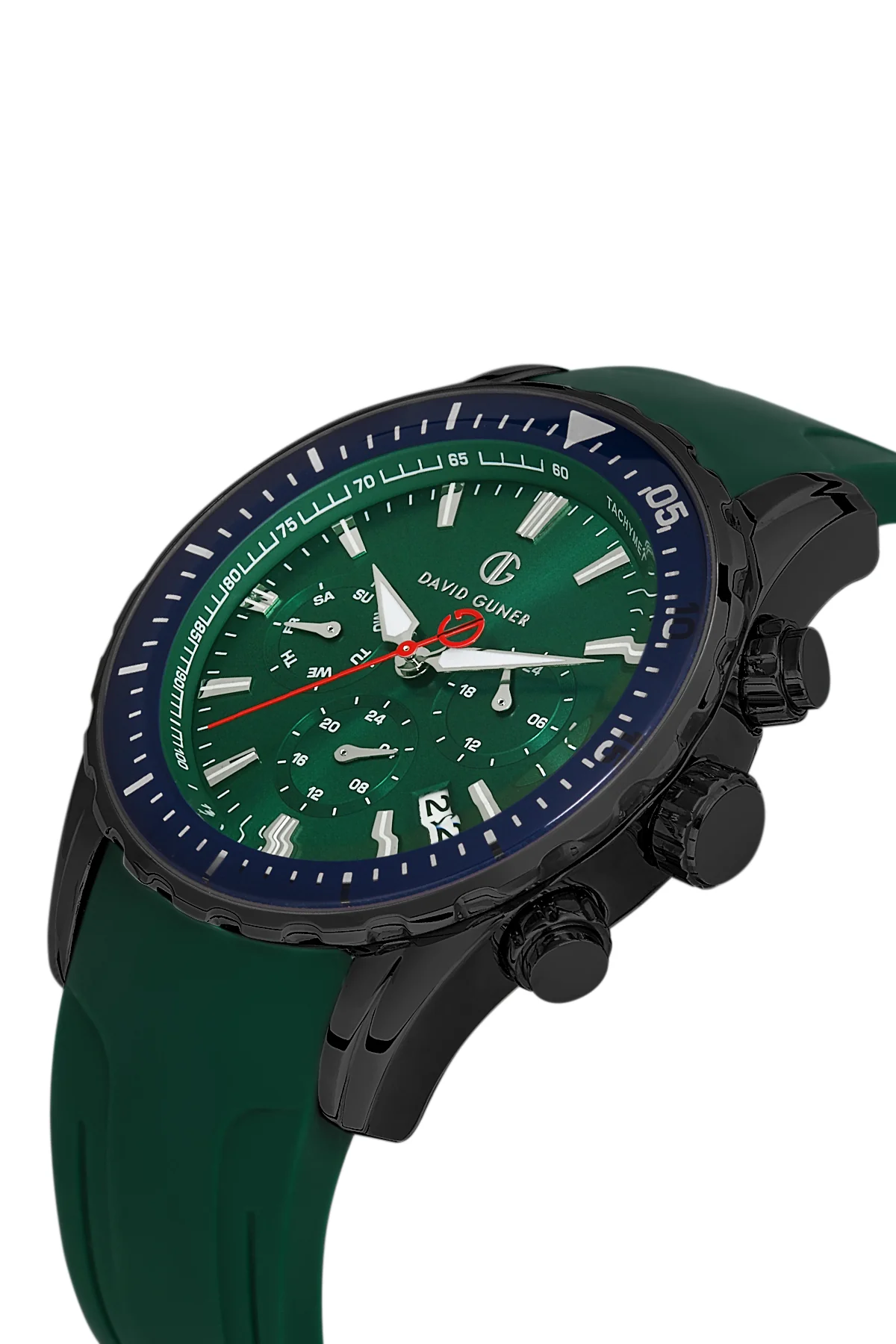 DAVID GUNER Erkek Kol Saati Yeşil Kadran Gümüş Kasa DG-8404GD-ZF10 - Image 3