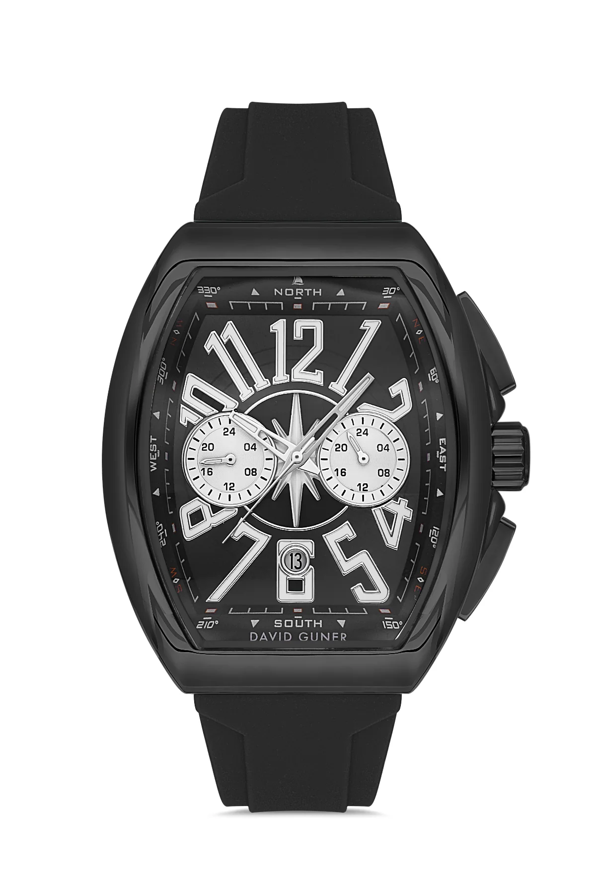 DAVID GUNER Erkek Kol Saati Siyah Kadran Siyah Kasa DG-8690GD-G2