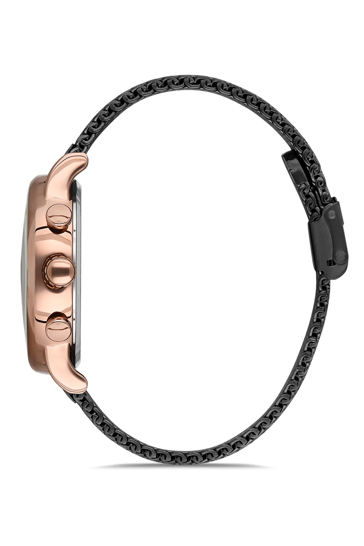 DAVID GUNER Erkek Kol Saati Siyah Kadran Rose ve Siyah Kasa DG-8205GC-R2 - Image 2