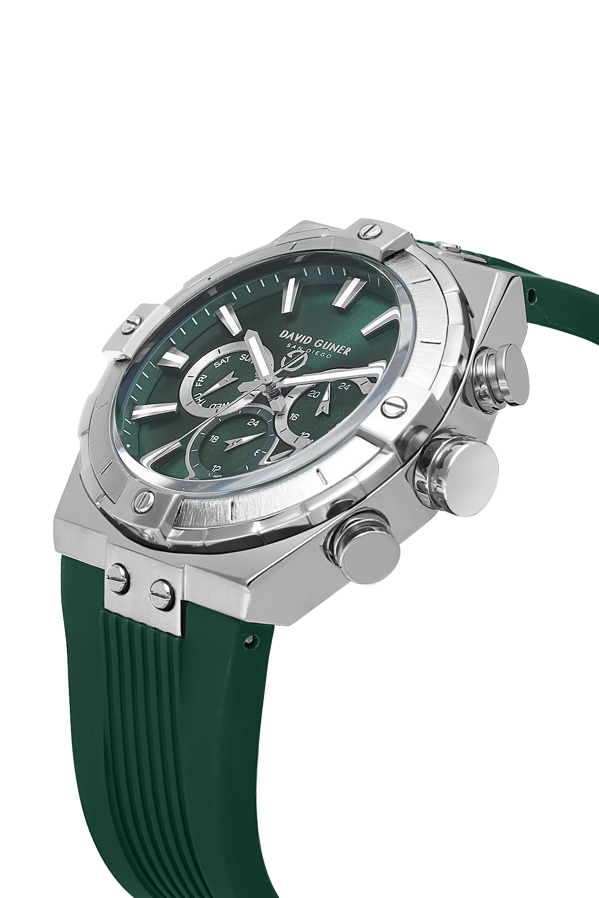 DAVID GUNER Erkek Kol Saati Yeşil Kadran Gümüş Kasa DG-8913GD-ZM10 - Image 3