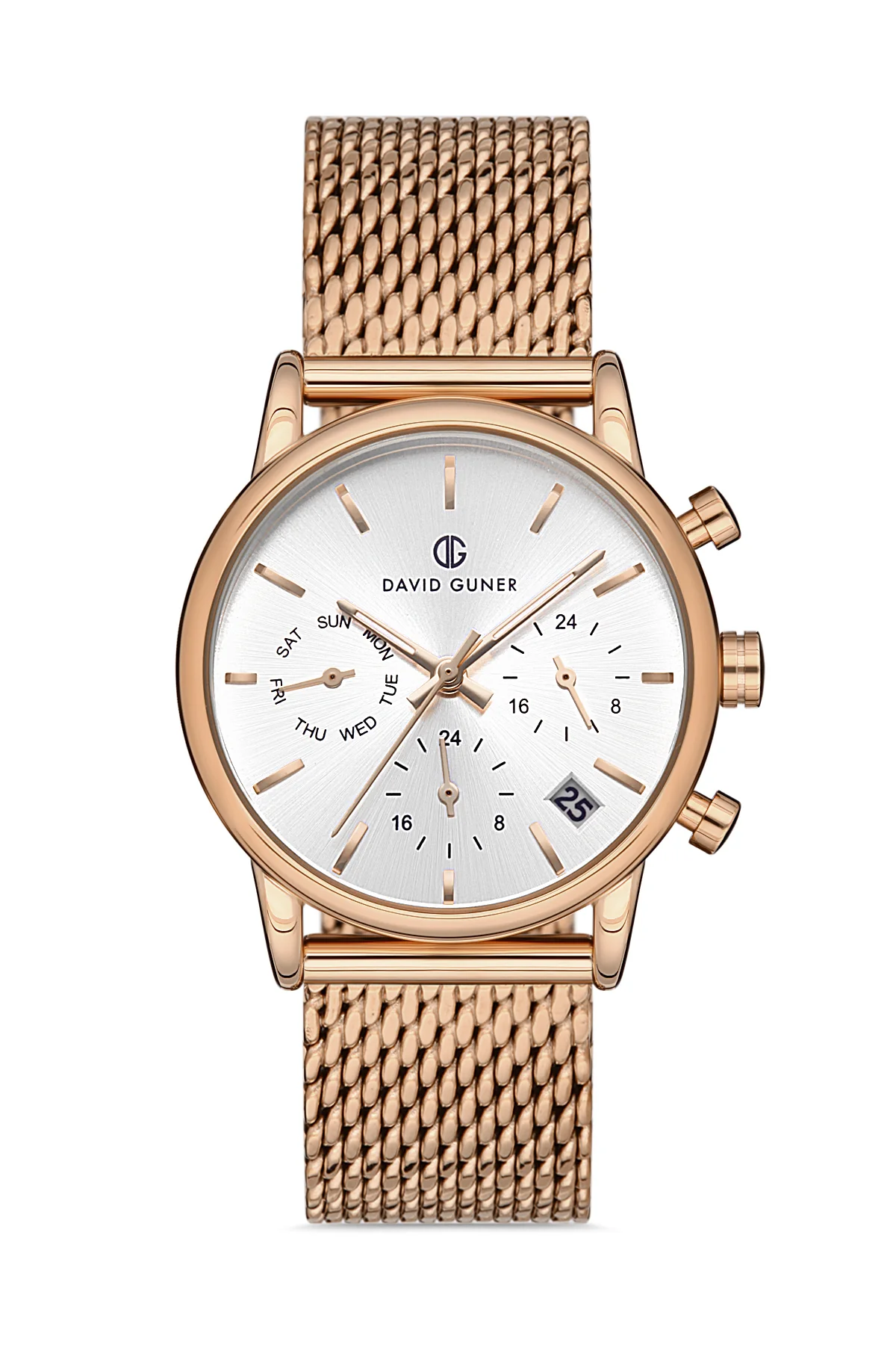 DAVID GUNER Kadın Kol Saati Gümüş Kadran Rose Kasa DG-8322LC-C1