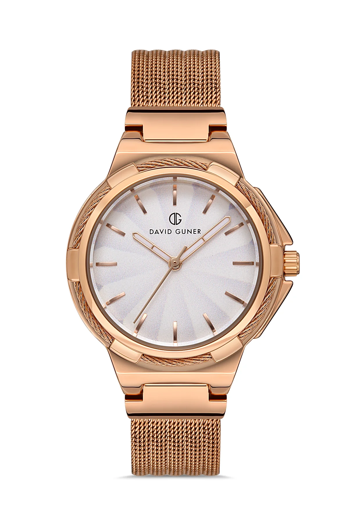 DAVID GUNER Kadın Kol Saati Gümüş Kadran Rose Kasa DG-8260LC-C1