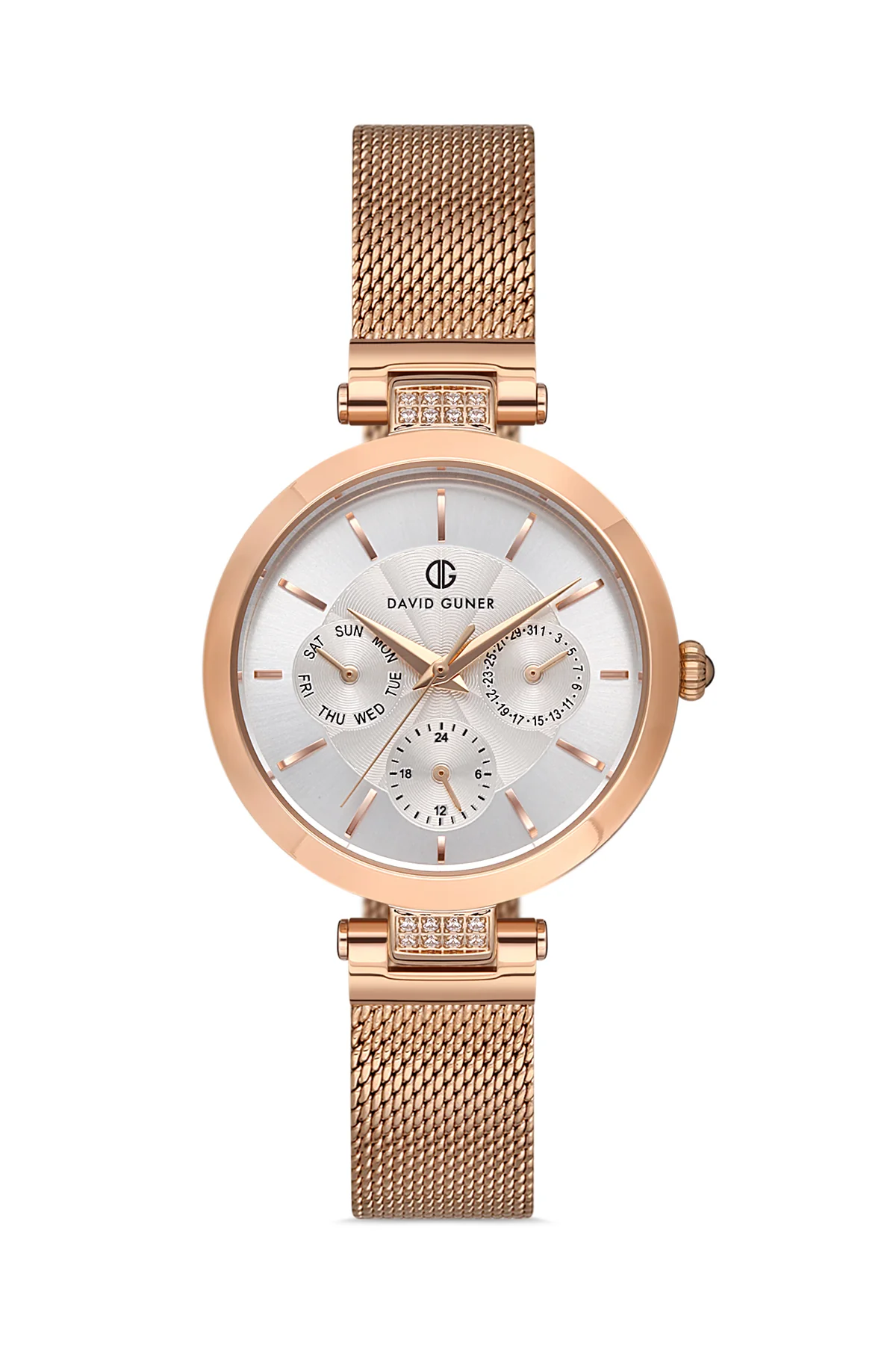 DAVID GUNER Kadın Kol Saati Gümüş Kadran Rose Kasa DG-8268LC-C1