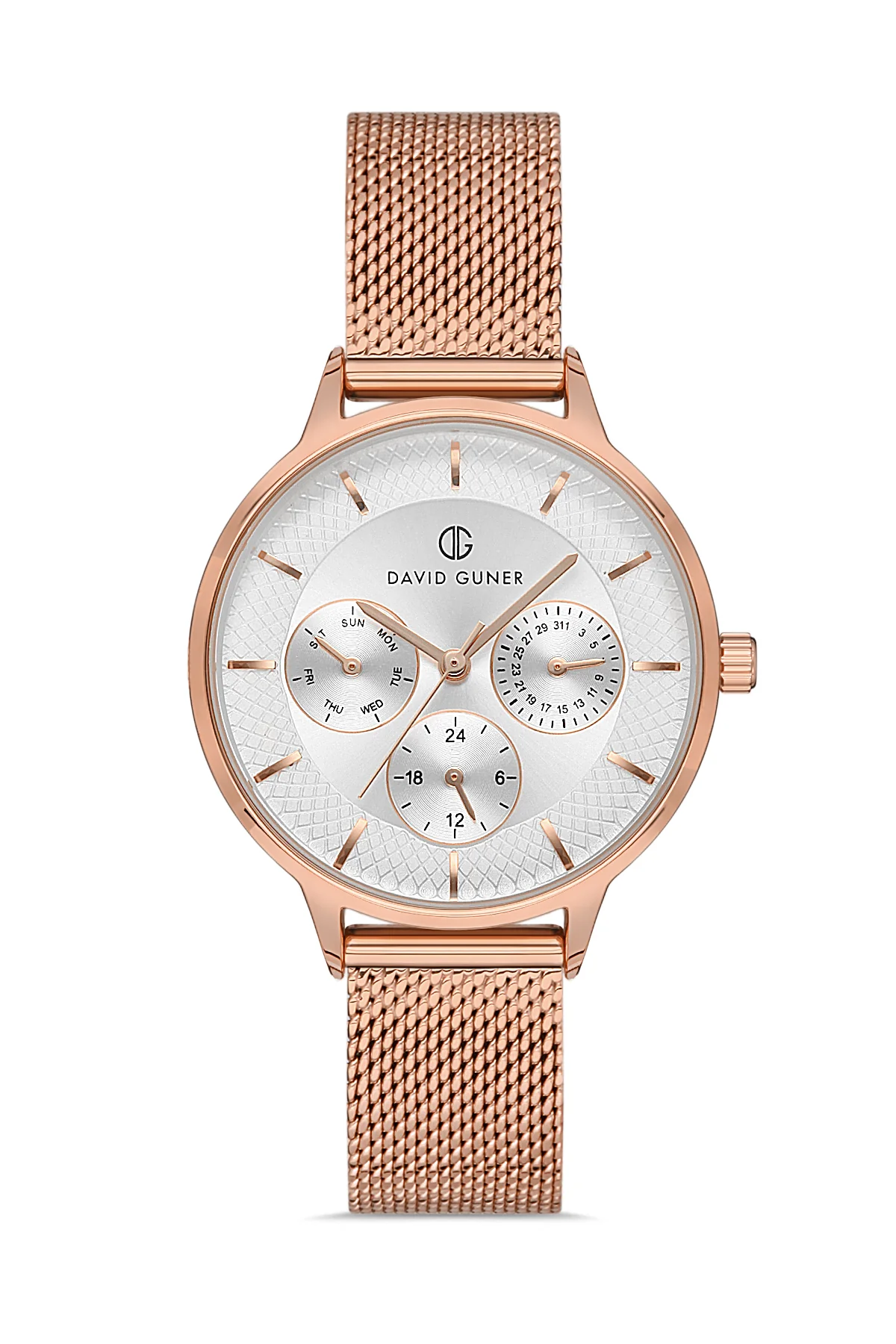 DAVID GUNER Kadın Kol Saati Gümüş Kadran Rose Kasa DG-8310LC-C1