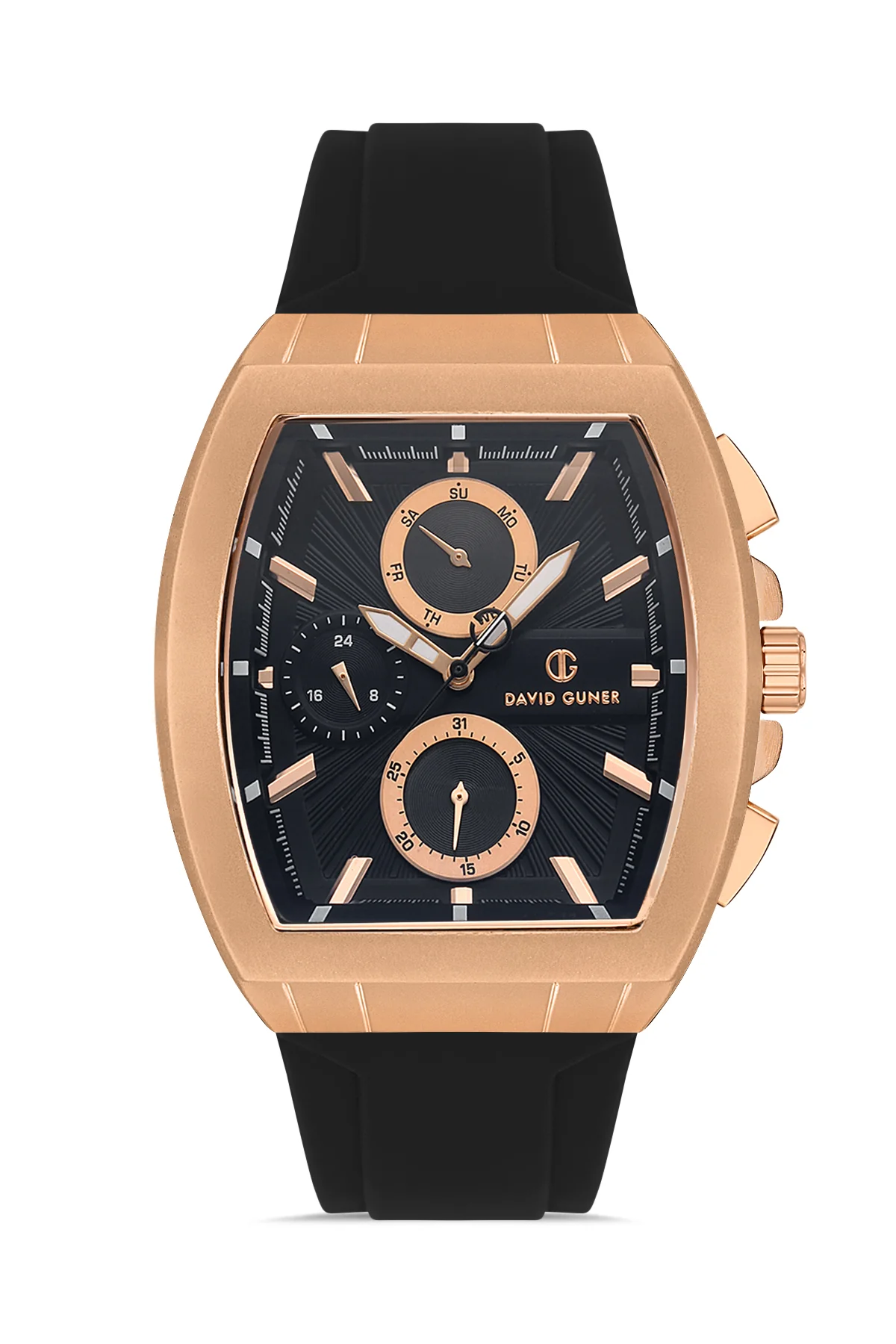 DAVID GUNER Erkek Kol Saati Siyah Kadran Rose Kasa DG-8486GD-R2