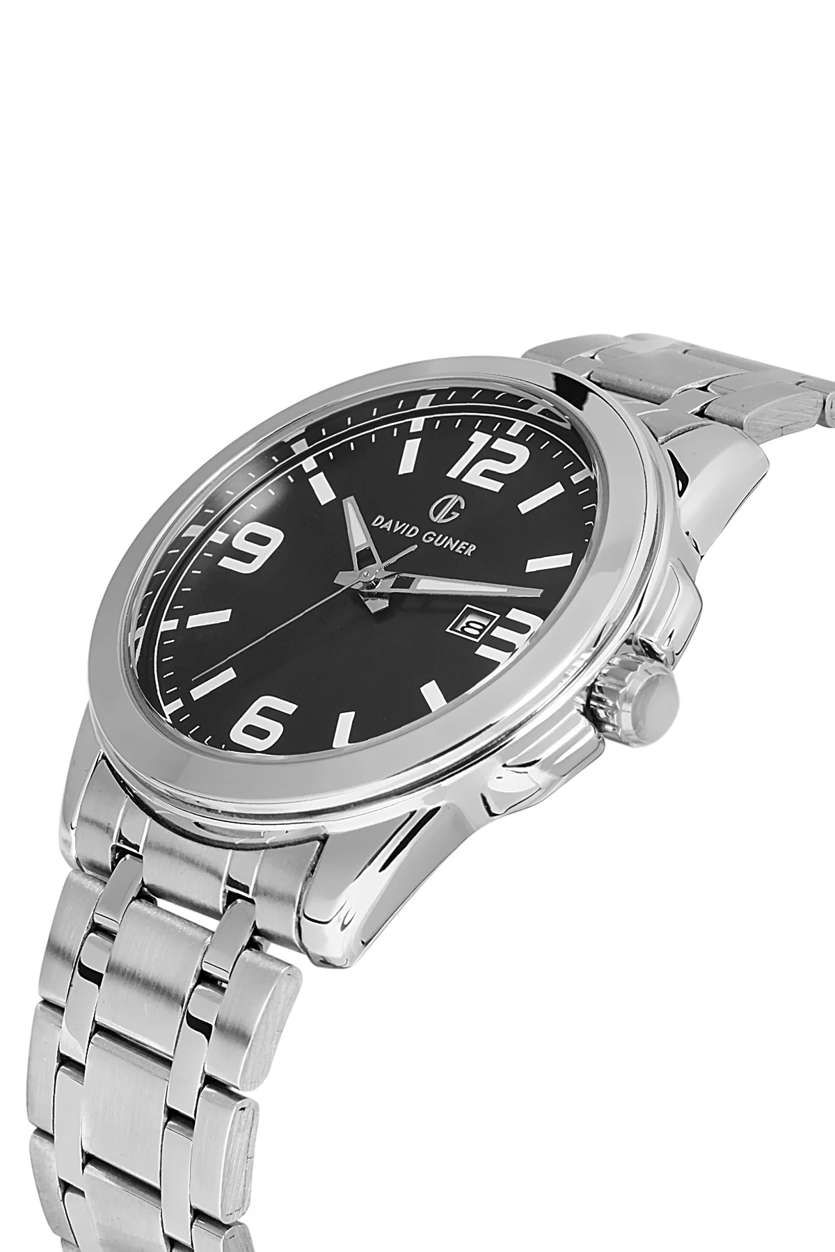 DAVID GUNER Erkek Kol Saati Siyah Kadran Gümüş Kaplama DG-8469GA-A2 - Image 3